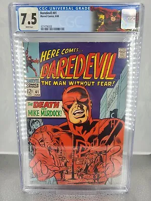 Buy Daredevil 41 CGC 7.5 ( Death  Of Mike Murdock. Exterminator & Unholy 3 App.) • 118.59£