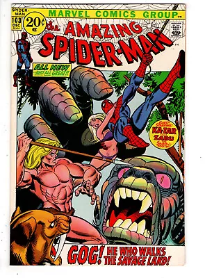 Buy Amazing Spider-man #103 (1971) - Grade 8.0 - 1st Appearance Of Gog - Kazar! • 70.99£