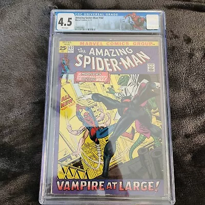 Buy Amazing Spiderman #102 2nd Appearance Morbius CGC 4.5 White Pages • 79.15£