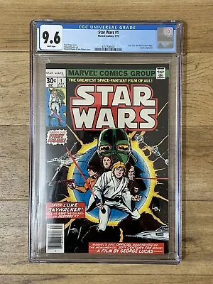 Buy Star Wars #1 CGC 9.6 White Pages Marvel Comics 1977 Multiple 1st Appearances • 777.13£