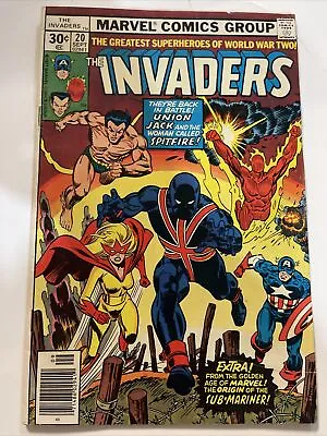 Buy Invaders #20 (Marvel, 1977) 1st Full App. (of Second ) Union Jack FN/VG Key!! • 17.52£