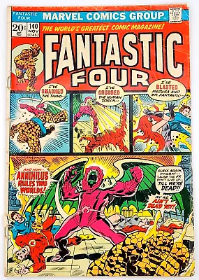 Buy Fantastic Four #140 (1973) / Vg- / Origin Of Annihilus Bronze Age Marvel • 15.89£
