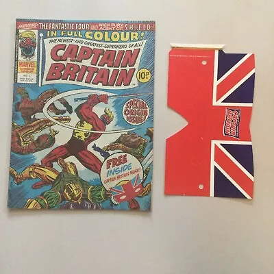 Buy CAPTAIN BRITAIN 1 C/w Mask Free Gift 1976 • 103£