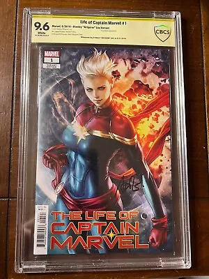 Buy Life Of Captain Marvel #1 9/18 Cbcs 9.6  Stanley Artgerm Lau Variant Ss Artgerm! • 102.77£