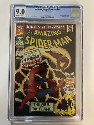 Buy AMAZING SPIDER-MAN KING-SIZE SPECIAL ANNUAL #4 CGC 9.0 3rd App MYSTERIO COSTUME • 395.30£