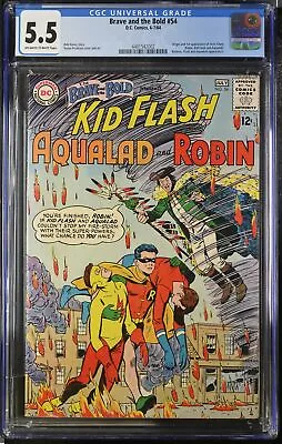 Buy Brave And The Bold #54 CGC FN- 5.5 1st Appearance Teen Titans! DC Comics 1964 • 307.02£