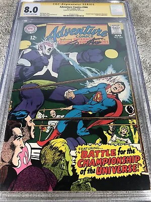 Buy Adventure Comics 366 CGC SS 8.0 Jim Shooter Fatal Five V Superboy 3/1968 • 121.63£