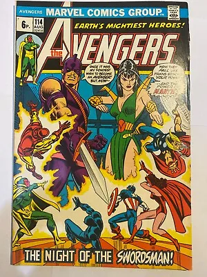 Buy THE AVENGERS #114 Marvel 1973  UK Price High Grade VF • 19.95£