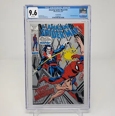 Buy Amazing Spider-man #101 2nd Print CGC 9.6 Intro Morbius 1st 1992 WHITE PAGES • 83.12£
