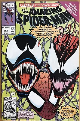 Buy The Amazing Spider-Man #363 VF June 1992 Carnage And Venom Appearance Hot Key 🔥 • 34.99£