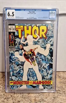 Buy The Mighty Thor #169 CGC Graded 6.5 Marvel Comics 1969, GALACTUS ORIGIN  • 111.93£