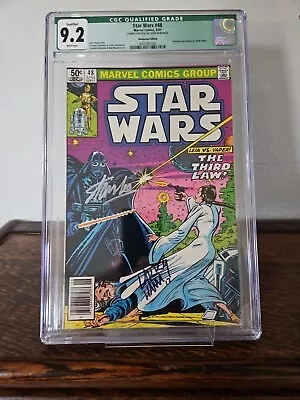 Buy 🔥 Star Wars #48, CGC 9.2, SIGNED BY STAN LEE AND LARRY HAMA! White Pages🔥  • 474.29£