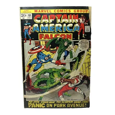 Buy Captain America And The Falcon Vol. 1 No. 151 July, 1972 Marvel Comics Group • 9.59£