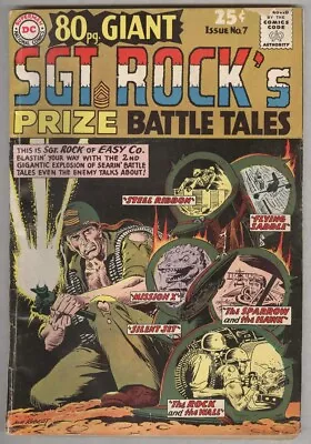 Buy Eighty-Page Giant #7 February 1965 VG- Sgt Rock’s Prize Battle Tales • 31.57£
