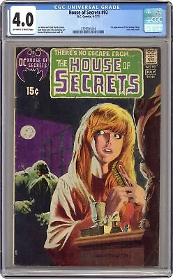 Buy House Of Secrets #92 CGC 4.0 1971 3739591004 1st App. Swamp Thing • 804.51£