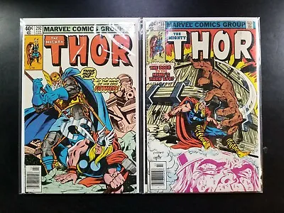 Buy TWO Clean Raw Marvel 1980 MIGHTY THOR #292 & #293 Newsstand NICE CLEAN • 11.18£