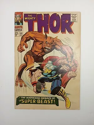 Buy THOR #135 Marvel Comics 1966 Jack Kirby Cover Silver Age FN • 18.86£