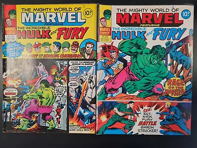 Buy The Mighty World Of Marvel Starring Hulk #258 & #259 Marvel Uk 1977 • 0.99£