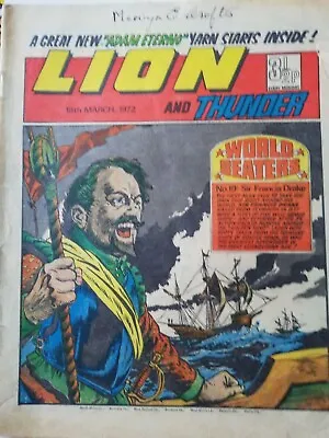 Buy Lion And Thunder Comic 18th March 1972 - ZIP NOLAN, ADAM ETERNO Etc. FREE P+P • 4.99£