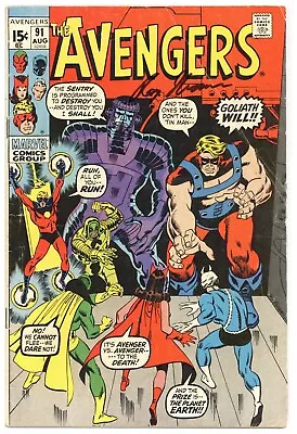 Buy Avengers   # 91   VERY GOOD   August 1971    SIGNED By Roy Thomas • 28.02£
