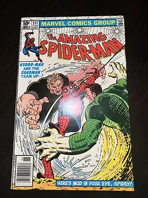 Buy Amazing Spider-Man 217 Jun 1981 -Hydro-Man And The Sandman Team Up • 9.48£