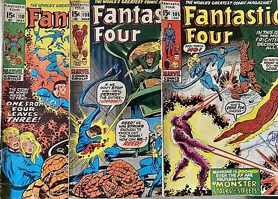 Buy Fantastic Four (1971) Bundle/Lot X3 #105 #108 #110 • 1£