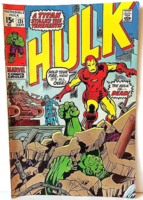Buy Marvel Bronze Age 1970 The Incredible Hulk 131 Comic Book • 19.76£