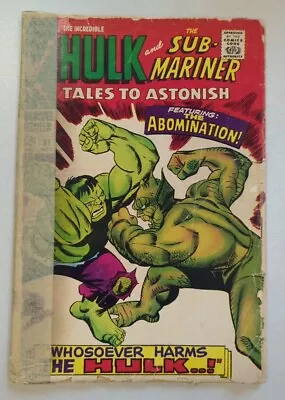 Buy Tales To Astonish #91 (1967) ⭐ Shows Damage  ⭐ 1st ABOMINATION Cover! • 11.85£