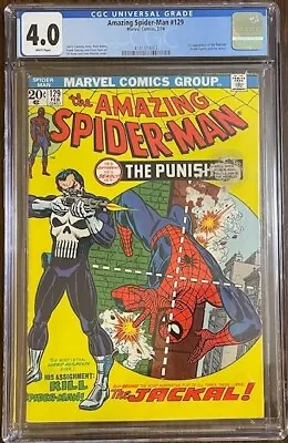 Buy AMAZING SPIDER-MAN #129 CGC 4.0 1ST Appearance Of The Punisher • 842.27£