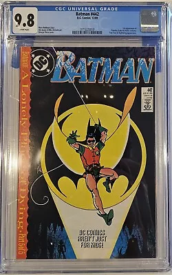 Buy Batman #442 CGC 9.8 1989 - George Perez - White Pages - 1st Tim Drake In Costume • 78.27£