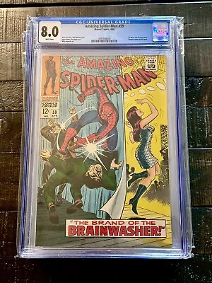 Buy Amazing Spider-Man #59 - Marvel 1968 CGC 8.0 1st Cover App Of Mary Jane Watson • 252.60£