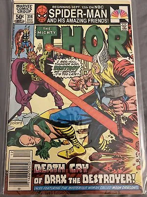Buy THE MIGHTY THOR #314 By Marvel Comics (1981) Moondragon, Drax The Destroyer • 3.21£