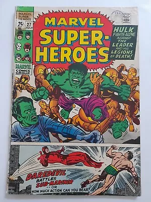 Buy Marvel Super-Heroes #27 July 1970 Good 2.0 Reprint Of Daredevil #7 X-Men #8 • 6.99£