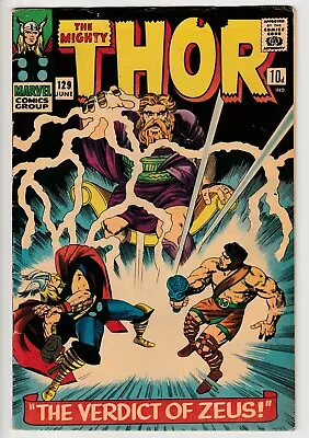 Buy The Mighty THOR #129 • 1966 • Vintage Marvel 10d • 1st SA App Of Ares / Harokin • 10.50£