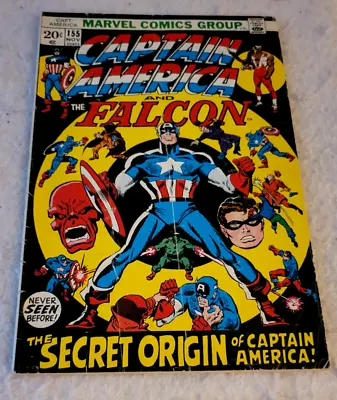 Buy Captain America #155 Origin Retold- 1972 • 9.72£
