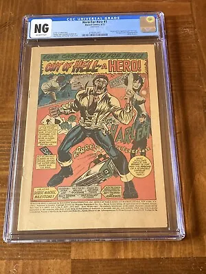Buy Luke Cage Hero For Hire 1 CGC NG OW Coverless (1st App Luke Cage) #001 + Magnet • 160.71£
