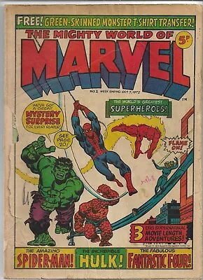 Buy The Mighty World Of Marvel #1 First Issue! FR (1972) Marvel Comics UK • 50£