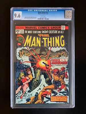 Buy MAN-THING  #11  CGC 9.6 WHITE PAGES -  SCARCE (Only 3 In 9.8) -  EXCE Registrati • 197.48£