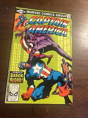 Buy Captain America #254, 1st App Union Jack, Death Baron Blood, Marvel, Feb 1981 • 11.87£