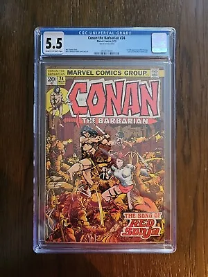 Buy Conan The Barbarian #24 CGC 5.5  1st Full Red Sonja • 150.16£