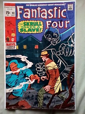 Buy Fantastic Four 90 (1969) Mole Man And Skrulls App. Jack Kirby Art, Cents • 8.99£