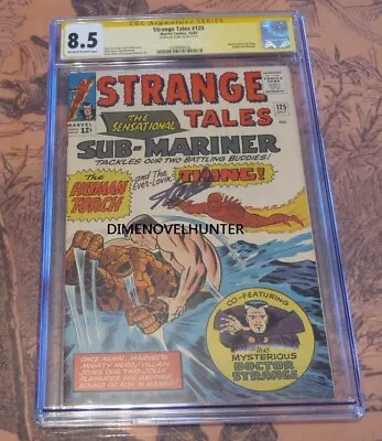 Buy 1964 Strange Tales #125 Cgc 8.5 Signed By Stan Lee Human Torch Thing Sub-mariner • 944.78£