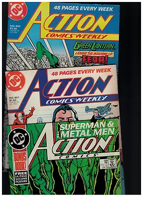 Buy Action Comics 599, 601, 602 - Deadman, Green Lantern, Metal Men, Secret Six, Etc • 10.35£