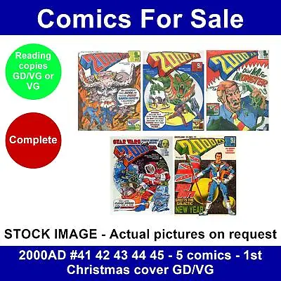 Buy 2000AD #41 42 43 44 45 - 5 Comics - 1st Christmas Cover GD/VG • 26.99£