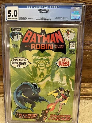 Buy Batman Vol 1 #232 1971 CGC 5.0 (1st App Of Ra’s Al Ghul) • 356.85£