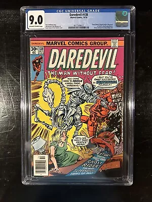 Buy Daredevil #138 CGC 9.0 (Marvel 1976)  Ghost Rider & Death-Stalker Appearance! • 68.36£