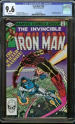 Buy IRON MAN #156 (1982) CGC 9.6 1st APPEARANCE MAULER BRENDAN DOYLE WHITE PAGES • 118.59£