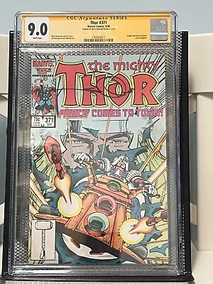 Buy THOR #371 CGC SS 9.0 NM White Pages, Signed By Walt Simonson 1986 Balder Brave • 64.04£