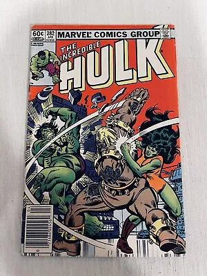 Buy Incredible Hulk 282 1st Hulk & She-Hulk Team App Key Marvel Comic VG • 28.14£