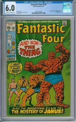 Buy Marvel Comics The Fantastic Four #107 CGC 6.0 1st Appearance Nega-Man • 71.12£
